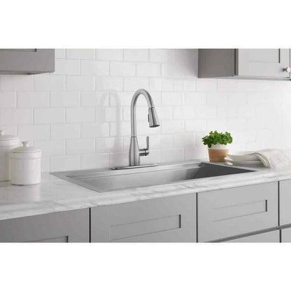 Glacier Bay McKenna Single-Handle Pull-Down Sprayer Kitchen Faucet SS