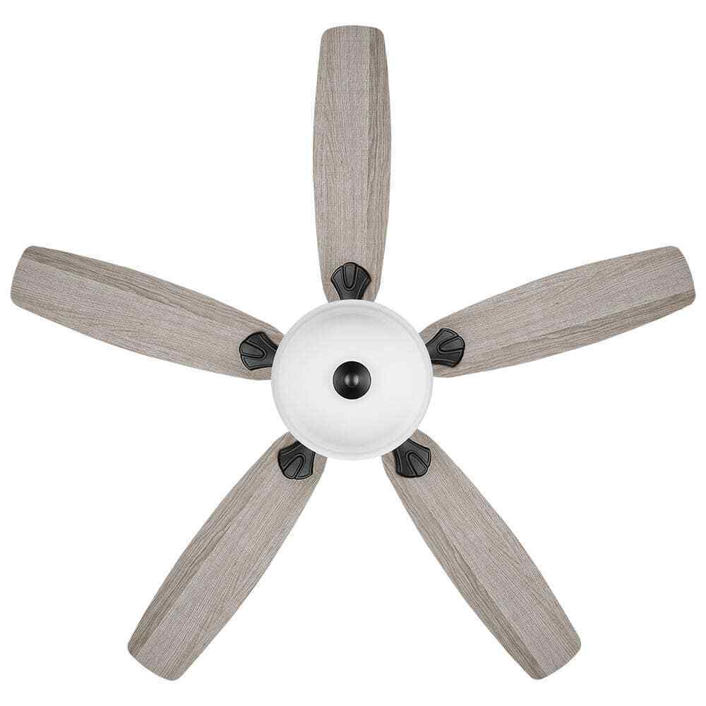 Hampton Bay Southwind II 52 in. Indoor LED Matte Black Ceiling Fan w/ Light Kit