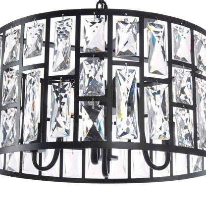 Home Decorators Collection Kristella 4-Light Black Crystal Chandelier 30686-HBB