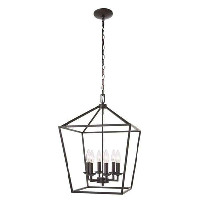 Home Decorators Weyburn 6-Light Bronze Farmhouse Chandelier Light Fixture