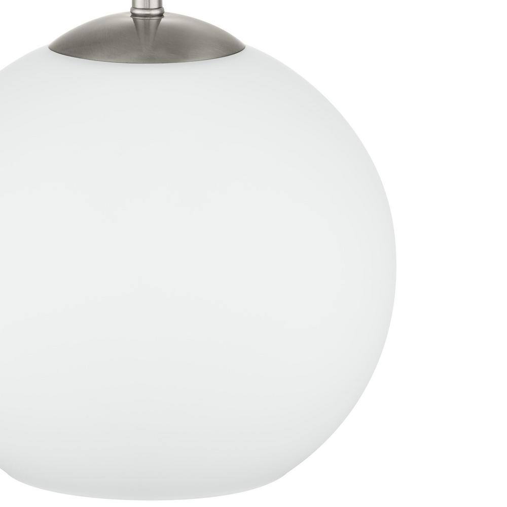 Home Decorators Vista Heights 1-Light Brushed Nickel Globe Pendant w/ Opal White