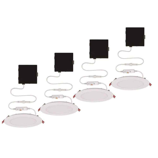 Commercial Electric Ultra Slim 6 in. Color Selectable Recessed LED Kit 4-Pack