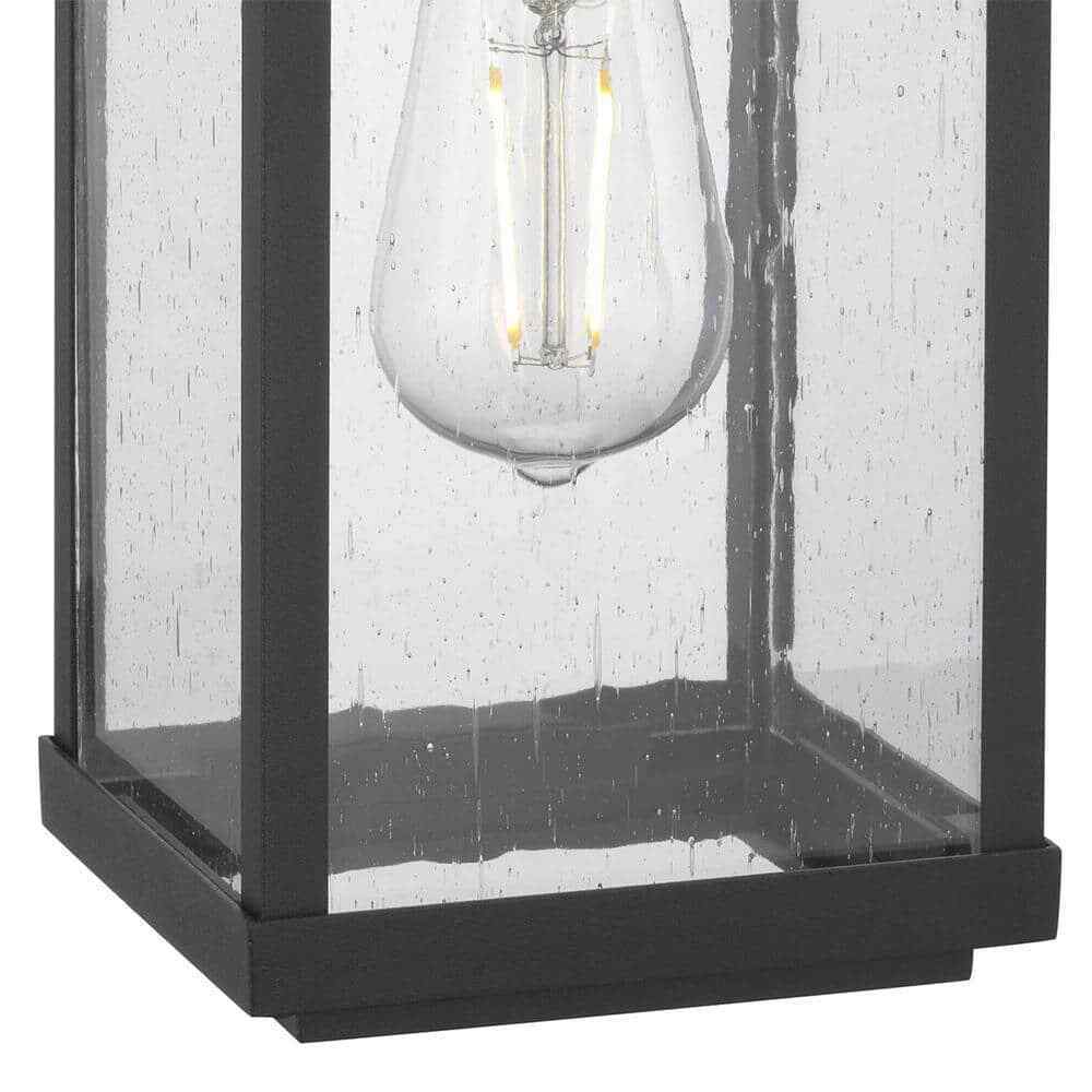 Progress Lighting Park Court 15in 1-Light Black Traditional Outdoor Wall Lantern