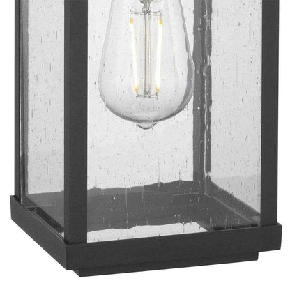 Progress Lighting Park Court 15in 1-Light Black Traditional Outdoor Wall Lantern