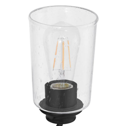 Hampton Bay Evangeline 23 in 3-Light Matte Black Farmhouse Bathroom Vanity Light