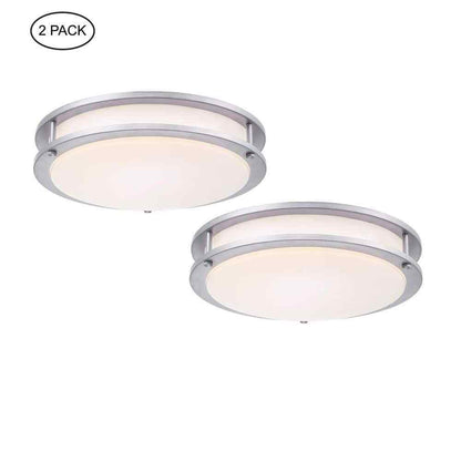 Hukoro Hanz 13 in. Selectable LED 2700K-5000K Flush Mount Ceiling Light 2-Pack