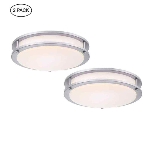 Hukoro Hanz 13 in. Selectable LED 2700K-5000K Flush Mount Ceiling Light 2-Pack