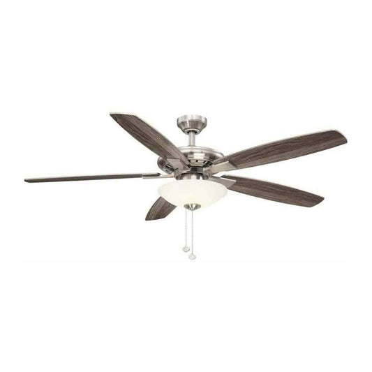 Hampton Bay Menage 56 in. LED Indoor Low Profile Brushed Nickel Ceiling Fan