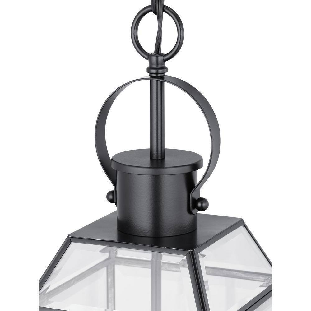 Progress Lighting Canton Heights 2-Light Matte Black Outdoor Pendant Light