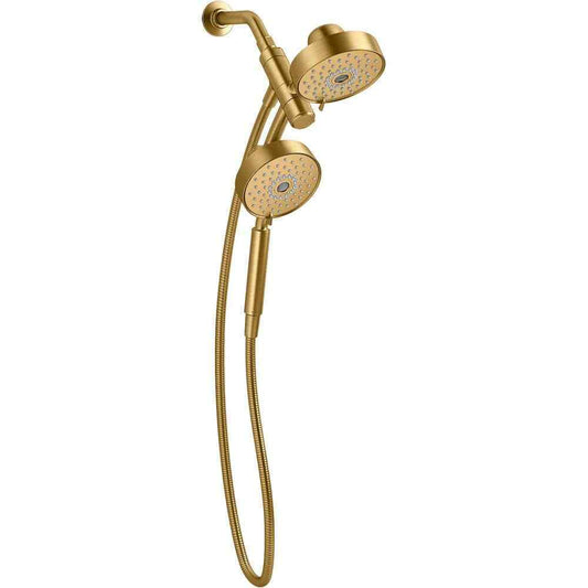 KOHLER Purist 6 in. Wall Mount Dual Shower Heads Vibrant Brushed Moderne Brass