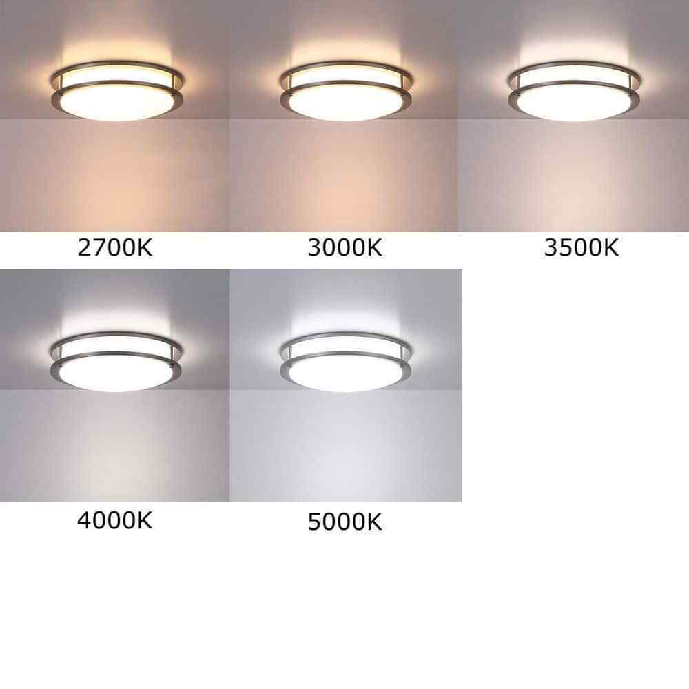 Hukoro Hanz 13 in. Brushed Selectable LED 2700K-5000K Flush Mount Ceiling Light