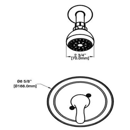 Glacier Bay Builders Single Handle 1-Spray Shower Faucet 1.8 GPM Brushed Nickel