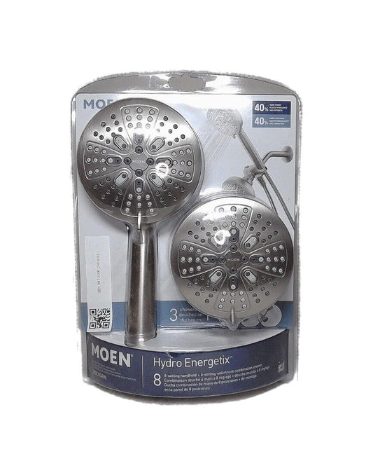 MOEN HydroEnergetix Dual Tub and Handheld Shower Head in Brushed Nickel