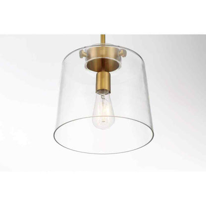 Hampton Bay Mullins 10 in. Gold Pendant Light Kitchen Pendant Lighting