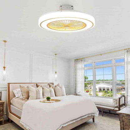 Oaks Aura 20in.LED White Bladeless Smart App Control Low Profile Ceiling Fan