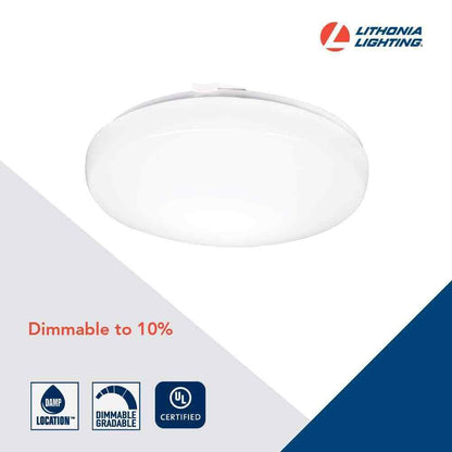 Lithonia Lighting 24-Watt LED White 1600 Lumens 4000K Round Flush Mount Light