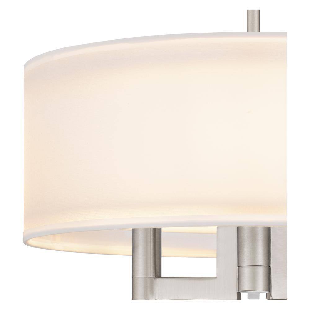 Home Decorators Hiddenbrook 15 in. 3-Light Brushed Nickel Semi-Flush Mount