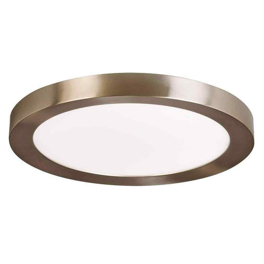 Home Decorators Calloway 19 in. Brushed Nickel Selectable LED Flush Mount