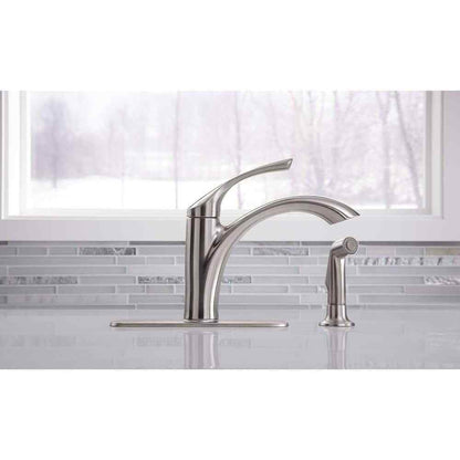 KOHLER Mistos Single-Handle Standard Kitchen Faucet w/ Side Sprayer