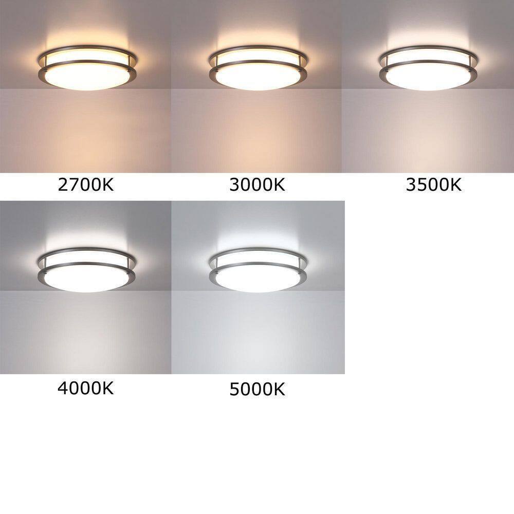 Hukoro Hanz 13 in. Selectable LED 2700K-5000K Flush Mount Ceiling Light 2-Pack