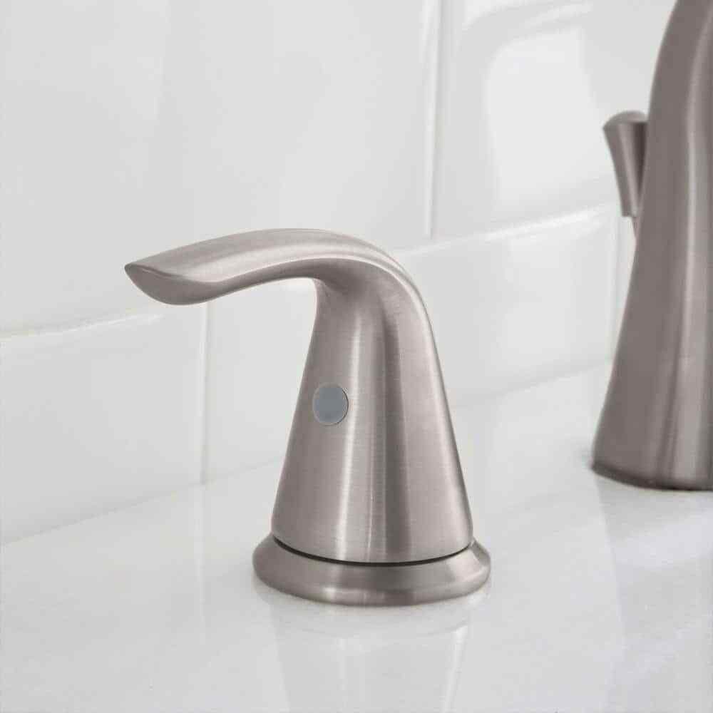 Glacier Bay Irena 8 in. Widespread 2-Handle Bathroom Faucet in Brushed Nickel