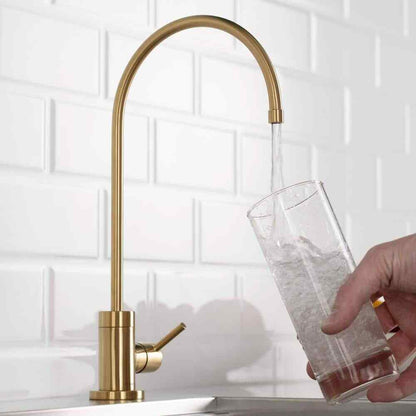 KRAUS Purita Single Handle 100% Lead-Free Beverage Faucet in Brushed Brass