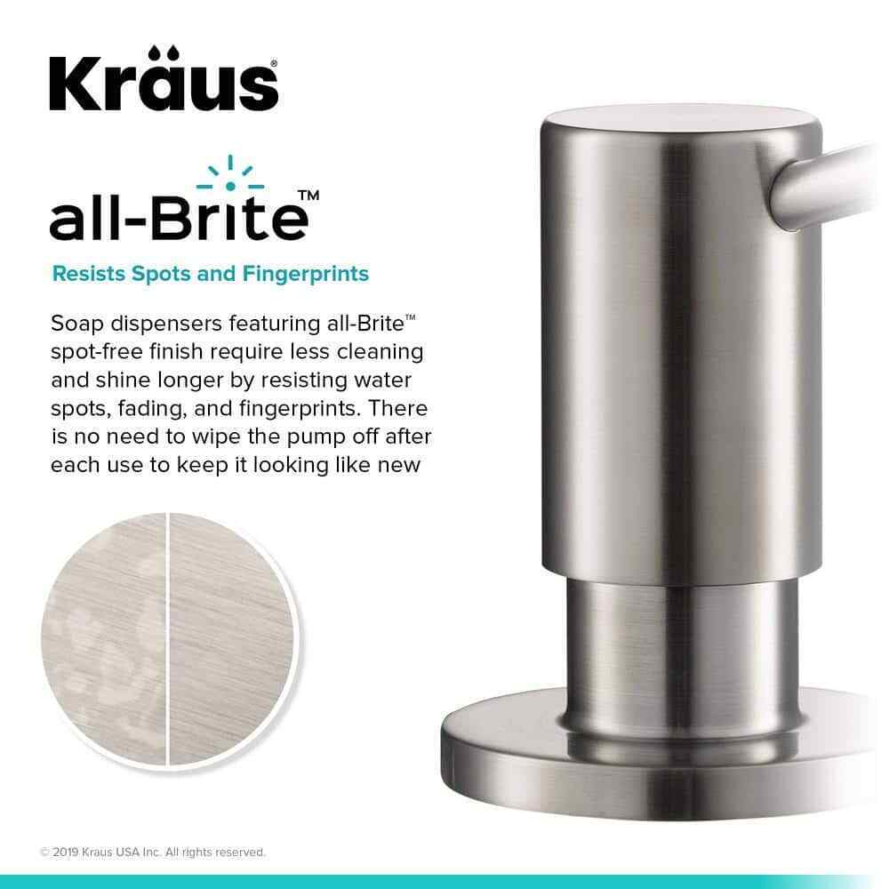 KRAUS Kitchen Soap and Lotion Dispenser in All-Brite Spot Free Stainless Steel