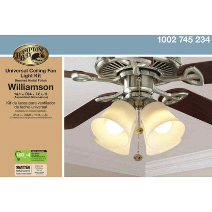 Hampton Bay Williamson LED Universal Ceiling Fan Light Kit 64401