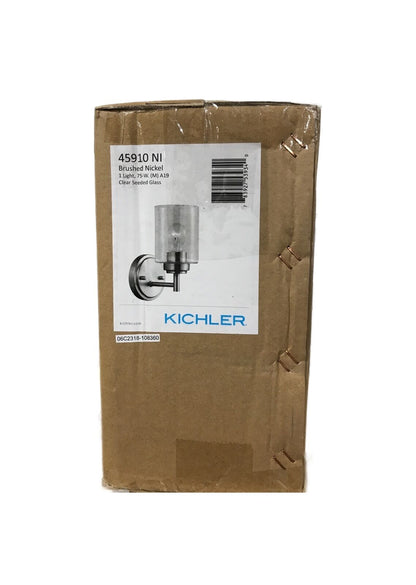 KICHLER Winslow Brushed Nickel Bathroom Indoor Wall Sconce Light