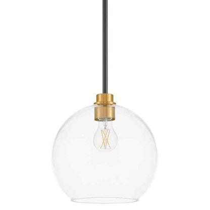Hampton Bay Vista Heights 1-Light Aged Bronze and Brass Pendant Light