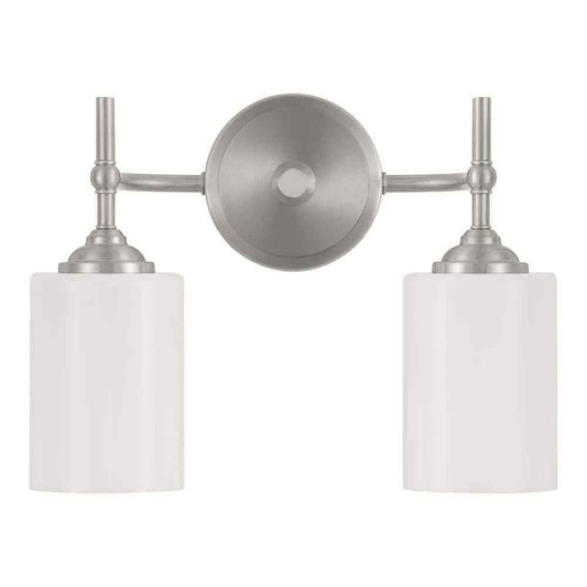 Home Decorators Ayelen 13.5 in. 2-Light Brushed Nickel Bathroom Vanity Light