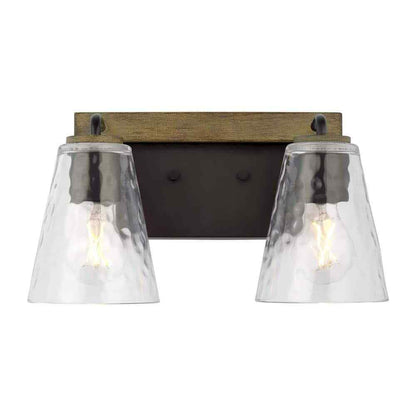 Home Decorators Westbrook Weathered Oak Rustic Farmhouse Bathroom Vanity Light