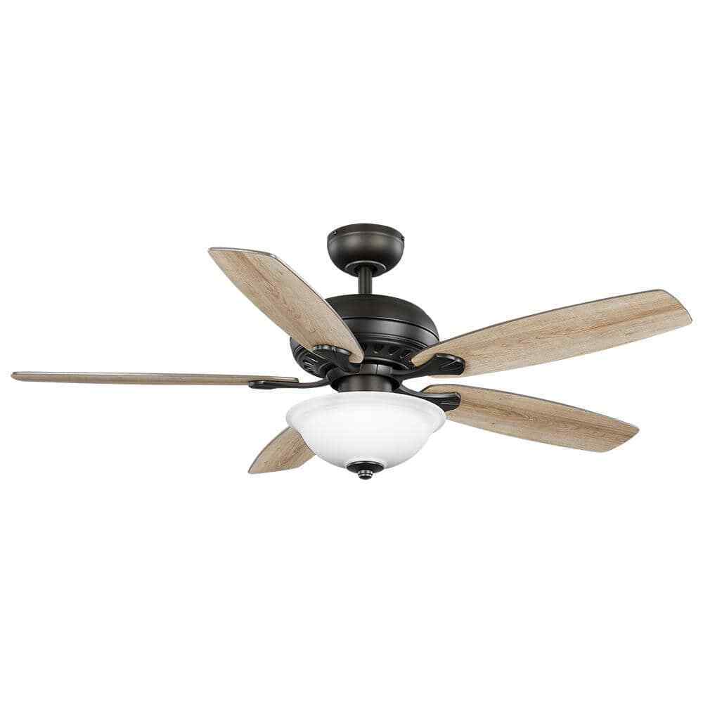 Hampton Bay Southwind II 52 in. Indoor LED Bronze Ceiling Fan with Light Kit