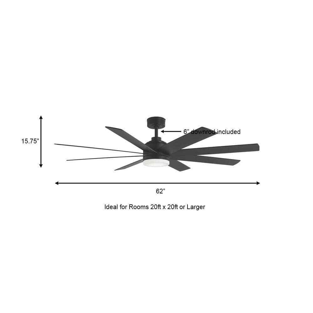 Home Decorators Celene 62 in. Integrated LED Indoor/Outdoor White Ceiling Fan