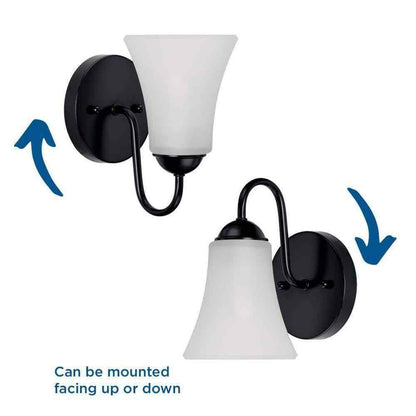 Progress Lighting Classic Matte Black Etched Glass Traditional Bath Vanity Light