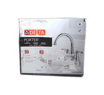 Delta Porter 4 in. Centerset 2-Handle Bathroom Faucet in Chrome 25984LF-ECO
