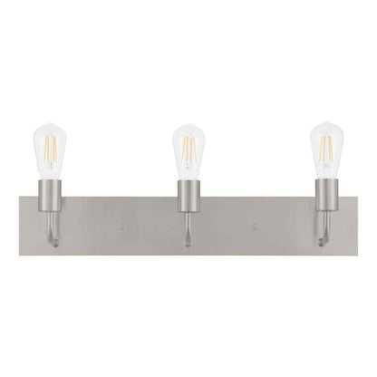Hampton Bay Northvale 24 in. 3-Light Brushed Nickel Bathroom Vanity Light