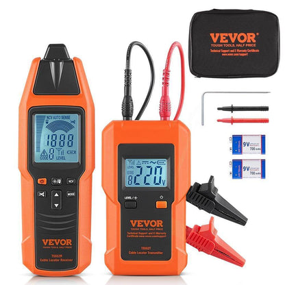 VEVOR Underground Cable Locator 12-Volt to 600-Volt Break Detector