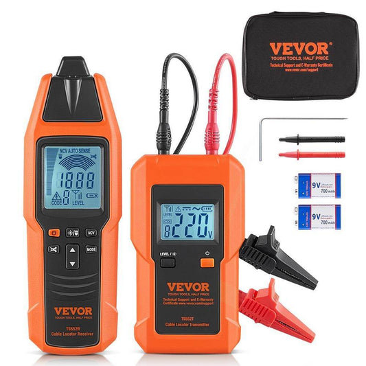 VEVOR Underground Cable Locator 12-Volt to 600-Volt Break Detector