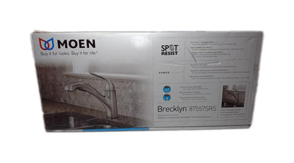 MOEN Brecklyn Single-Handle Pull-Out Sprayer Kitchen Faucet Stainless