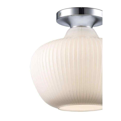 Home Decorators Pompton 12 in. Chrome Semi-Flush Mount Ceiling Light Fixture