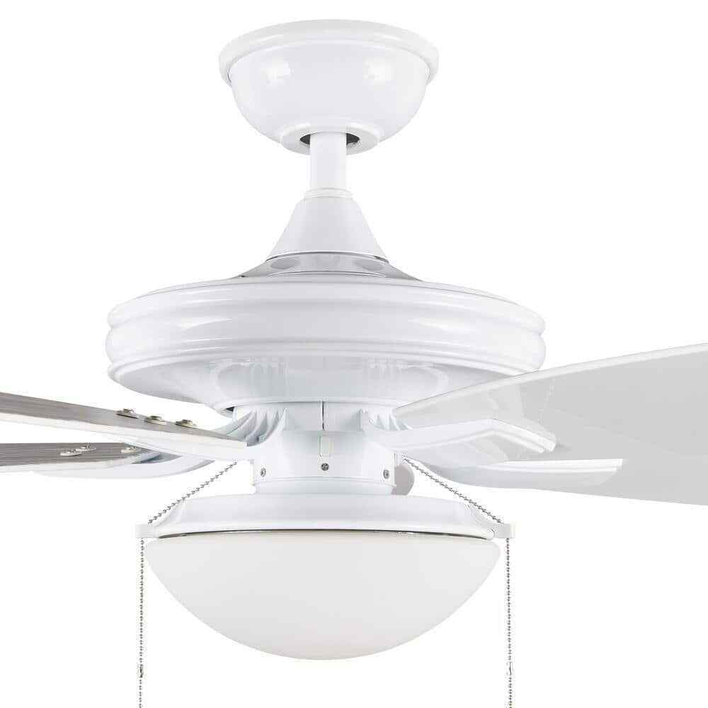 Hampton Bay Gazebo III 52 in. Indoor Outdoor Wet Rated White Ceiling Fan w Light