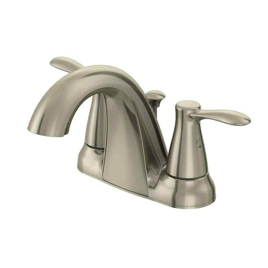 Glacier Bay Gable 4 in. Centerset 2-Handle Bathroom Faucet in Brushed Nickel