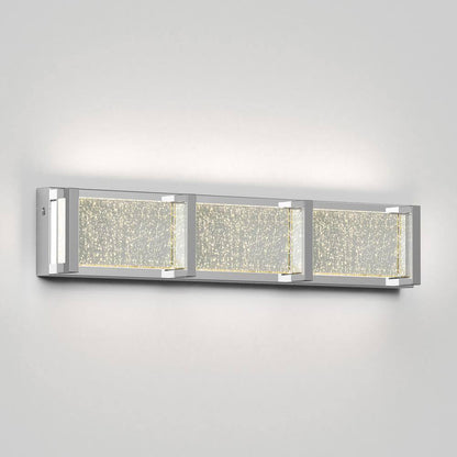 Artika Subway Chrome Modern LED Vanity Light Bar for Bathroom w/ Bubble Glass