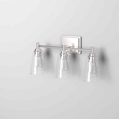Hampton Bay Wakefield 22.5 in. 3-Light Brushed Nickel Bath Vanity Light