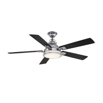 Home Decorators Kennedy 56 in. LED Gunmetal Ceiling Fan w/ Light Remote Control