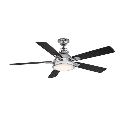 Home Decorators Kennedy 56 in. LED Gunmetal Ceiling Fan w/ Light Remote Control