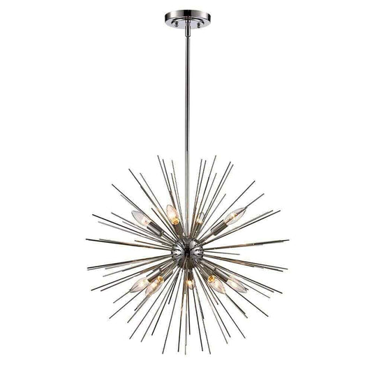 Bel Air Lighting Collina 24 in. Polished Chrome Sputnik Pendant Light Fixture