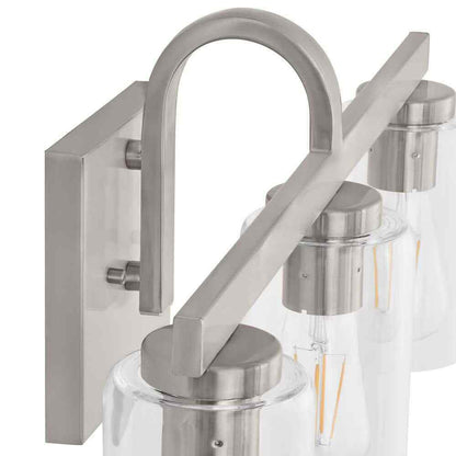 Hampton Bay Kendall Manor 22 in. 3 Light Brushed Nickel Bathroom Vanity Light
