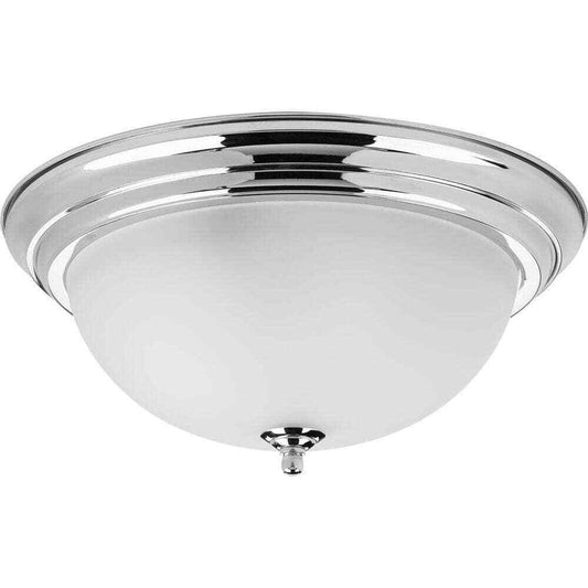 Progress Lighting Dome Glass Collection 3-Light Polished Chrome Flush Mount